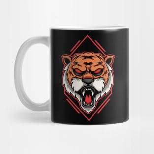 tiger head illustration Mug